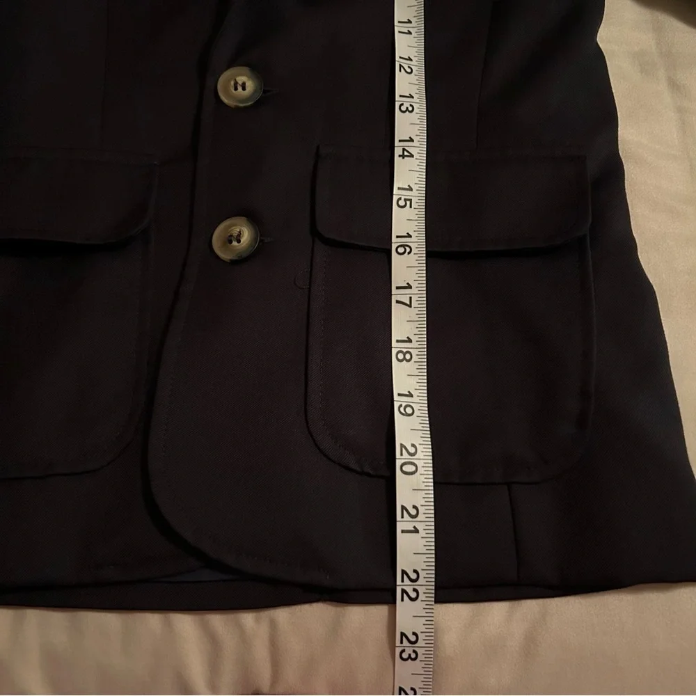 Bella Bliss Boys Size 8 Navy Blue Wool Blend Blazer Jacket Sports Coat